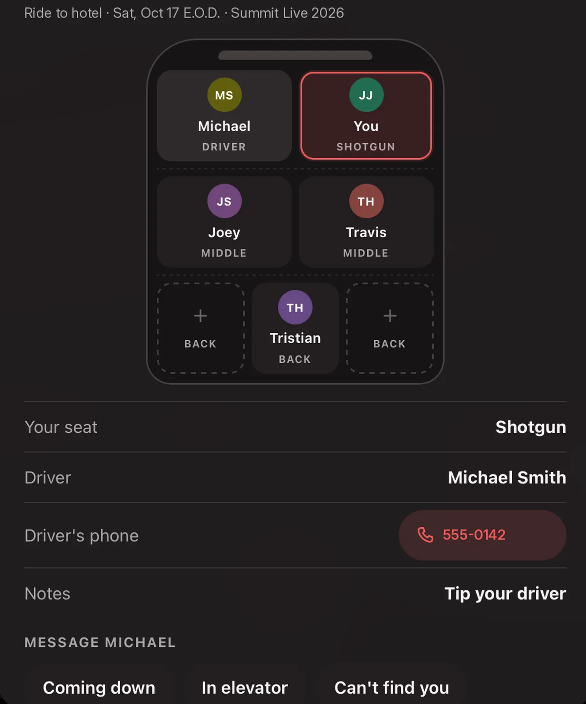 Know your seat before you hit the lobby. — ProdSquad screenshot